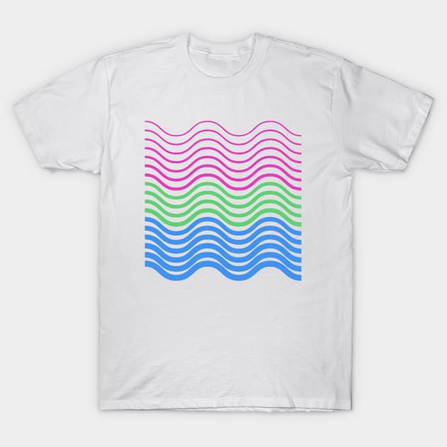 Polysexual Wave T-Shirt by queerenough
